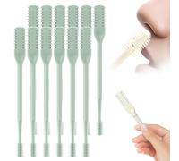 2025 New Unisex Double-Sided Nose Hair Trimmer, Manual 360° Rotating Nose Hair Remover, for Daily use at Home and Travel(Green,12 Pcs)