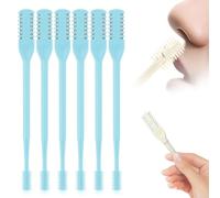2025 New Unisex Double-Sided Nose Hair Trimmer, Manual 360° Rotating Nose Hair Remover, for Daily use at Home and Travel(Blue,6 Pcs)