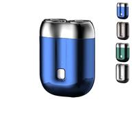 2025 New Upgrade Pocket Shaver USB Mini Shavers for Men, New Model Mini Dual - Head Electric Shaver, Waterproof Compact Pockets Shavers USB for Face (Blue)