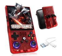 2025 New Upgrade R36MAX Retro Handheld Game Console with over 40 emulators,18000+ Classic Games, Open Source Linux System,4.0 Inch IPS Screen, Portable Hand Held game Console,4000mAh(Red64G)