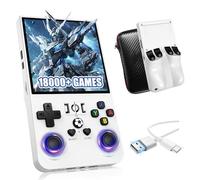2025 New Upgrade R36MAX Retro Handheld Game Console with over 40 emulators,18000+ Classic Games, Open Source Linux System,4.0 Inch IPS Screen, Portable Hand Held game Console,4000mAh(White64G)