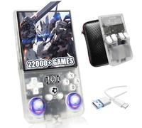 2025 New Upgrade R36MAX Retro Handheld Game Console with over 40 emulators,22000+ Classic Games,Open Source Linux System,4.0 Inch IPS Screen,Portable Hand Held game Console (Silvery 128G)