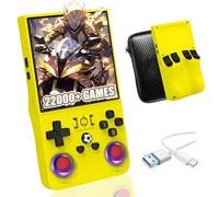 2025 New Upgrade R36MAX Retro Handheld Game Console with over 40 emulators,22000+ Classic Games,Open Source Linux System,4.0 Inch IPS Screen,Portable Hand Held game Console (Yellow 128G)