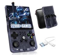 2025 New Upgrade R36MAX Retro Handheld Game Console with over 40 emulators,22000+ Classic Games, Open Source Linux System,4.0 Inch IPS Screen, Portable Hand Held game Console,4000mAh(Grey128G)