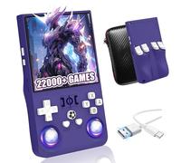2025 New Upgrade R36MAX Retro Handheld Game Console with over 40 emulators,22000+ Classic Games,Open Source Linux System,4.0 Inch IPS Screen,Portable Hand Held game Console (Purple 128G)
