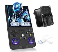 2025 New Upgrade R36MAX Retro Handheld Game Console with over 40 emulators,22000+ Classic Games, Open Source Linux System,4.0 Inch IPS Screen, Portable Hand Held game Console,4000mAh(Black128G)