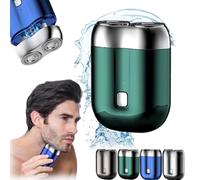 2025 New Upgrade Rechargeable Waterproof Compact Electric Razor for Home, Car, Travel, Mini Dual-Head Electric Shaver, Upgrade Pocket Shaver USB Mini Shavers, Jacooba Electric Razor (Green)
