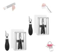 2025 New Version Eagle Beak Nail Clippers, Eagle Beak Beveled Nail Clippers, Wide Jaw Opening Anti-Splash Slanted, 25° Beveled Edge Nail Clipper for Thick Nails (Black*2)