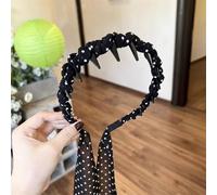 2025 New Vintage High Cranium Artificial Pearl Hairband, Yamloveme Pearl Hairband, Zig Zag Headbands, Anti-slip Decorative Hair Bands Fashion Hair Accessories for Women (L)