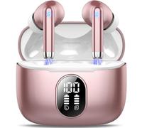 2025 New Wireless Earbuds, Bluetooth 5.4 Headphones HiFi Stereo with 4 ENC Mic, 40H Mini Ear Buds In-Ear Noise Cancelling Earbuds with LED Screen, Ultra Light USB-C Bluetooth Earphones for Android iOS