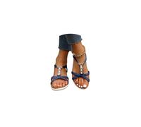 2025 New Women's Flat Sandals Summer Bohemian Beaded Strap Sandals Rhinestone Leather Sandals Open Toe Flat Sandal Fit Vacation