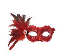 2025 New Women's Masquerade Mask with Removable Half-Face Sparkly Sequin Rhinestone Feather Mardi Gras Venetian Role Play Costume Prop Performance Accessories