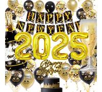 2025 New Year Balloon Decorations - New Year Eve Party Supplies, Champagne Bottle Foil Balloons