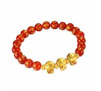 2025 New Year of Snake Beaded Strech Bracelet Adjustable Crystal Beads Chinese Zodiac Animal Snake Lucky Charm Bracelet New Year Jewelry Gifts for Women Men, M, Stone, no gemstone