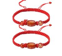 2025 New Year of Snake Bracelets, Adjustable Red String Charm Bracelet Chinese Zodiac Animal Good Luck Braided Bracelet Lucky Snake Charm Braided Red Rope Corded Bracelets Jewelry for Women Men