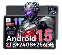 2025 Newest Android 15 AI Tablet,11 Inch Android Tablets With SIM Card Slot,24GB RAM+256GB ROM(TF 2TB),5G WIFI|Octa-Core|8000 mAH|Widevine L1| Netflix|8MP+16MP|Bluetooth 5.0|GPS,2-Year Warranty-Grey