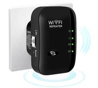 2025 Newest Black WiFi Extender, Gaming WiFi Booster for Home, WiFi Repeater Range Extender, Covers up to 3600 Sq. Ft and 45 Devices With Ethernet Port, Quick Setup