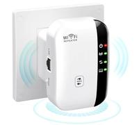 2025 Newest Black WiFi Extender, Gaming WiFi Booster for Home, WiFi Repeater Range Extender, Covers up to 3600 Sq. Ft and 45 Devices With Ethernet Port, Quick Setup (White)