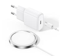 2025 Newest Magnetic Wireless Charger【MFi-Certified】USB C Charging Cable Wireless Fast Charging Dock, Compatible with iPhone 16/15/14/13/12 Series/AirPods 3/2/Pro 2/Pro(With Plug,1m Cable)