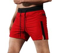 2025 Newest Mens Sweat Workout Shorts, Classic Fit Shorts Cotton Casual Shorts Summer Beach Shorts Elastic Waist Drawstring Sweat Shorts Outdoor Workout Shorts with Zipper Pockets Quick Dry Shorts