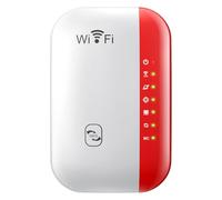 2025 Newest WiFi Booster - WiFi Extender Booster, Wireless Internet Repeater,Long Range Amplifier with Ethernet Port, Quick Setup, Home Wireless Signal Booste,Covers Up to 3650 Sq.ft (Red)