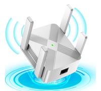2025 Newest WIFI Extender Booster - Internet Booster WIFI Repeater - Wireless Signal Booster with Ethernet Port and 4 Antennas,Quick Setup,Works with Any WiFi Router,UK plug