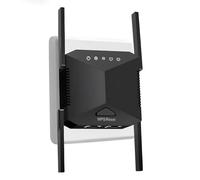 2025 Newest WiFi Extender Booster Pro Internet Repeater with 4 Antennas Ethernet Port 2.4Ghz wi-fi Long Range Wireless Signal Extender Boosters Quick Setup for Home Network Black UK Plug