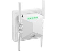 2025 Newest WiFi Extender Booster, WiFi Repeater, Covers Up to 5000 Sq.ft and 50 Devices, Internet Repeater - with Ethernet Port, 1-Click Setup, Home WiFi Booster Range Extender, White