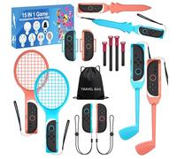 2025 Nintendo Switch 2 Sports Accessories Bundle - HLRAO 15 in 1 Family Accessories Kit for Nintendo Switch Sports Games:Tennis Rackets,Sword Grips,Golf Clubs,Wrist Dance Bands & Leg Strap etc