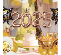 2025 Number Balloons - 2025 Number Balloons Decorations for New Year - Foil Balloon Numbers for Wedding, Holiday Parties, Friends Gathering, Celebration