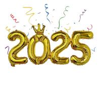 2025 Number Balloons | New Year Decor 2025 Number Balloons Decorations | Foil Balloon Numbers for Wedding, Holiday Parties, Friends Gathering, Celebration