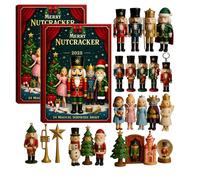 2025 Nutcracker Advent Calendars - 2 Pack Christmas Countdown Calendar with 2D Acrylic Nutcracker Soldier Ornaments | Cute Nutcrackers Figures Pendants for Home, Office, Christmas Tree Decoration