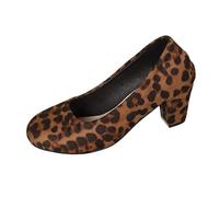 2025 Oktoberfest- Women's Velour Dirndl Shoes with Straps Elegant Dance Shoes Ankle Strap Heel for Weddings Oktoberfest and Party Cap Toe Heels for Women (Brown, 3)