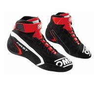 2025 OMP First Race Boots Suede Leather Mid-Cut Fireproof FIA 8856-2018 Racing