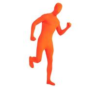 2025 Orange Jumpsuit Costume Adult Yellow Mustache and Eyebrows Jumpsuit Full Body Open Face Bodysuit Cosplay for Men Halloween Costumes the Costume Morph Suit Orange the Suit