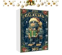 2025 Ornament Advent | 2D Acrylic Seasonal Monkey Decoration - 24 Days Monkey Countdown Pendant for Adults Children Holiday Party Christmas Tree Car Rear View Mirror Wall