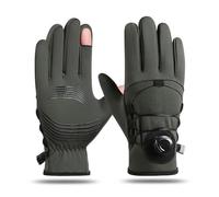 2025 Outdoor Cycling Gloves for Men - Windproof Waterproof Warm Touchscreen Compatible Winter Sports Gloves Green Size 1
