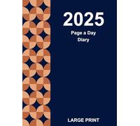 2025 Page a Day Diary: (Navy Sunset) 8.25" x 11" | 1 day per page from Monday to Sunday | Large bold print | Space for appointments and things to do | ... seniors, students, visually impaired