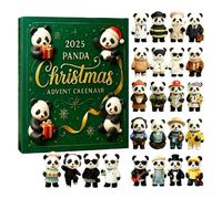 2025 Panda Christmas Advent Calendar - 24pcs Cute Panda Pendant in Different Occupations & Outfits, Cute Countdown Calendar for Christmas, Gift for Pandas Lovers and Children (A)