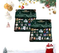 2025 Paris Left Bank Art Advent Calendar, 24 Miniature Landmarks and Food Elements Advent Calendar, Left Bank Holiday Countdown Calendars Immersive Parisian Christmas Décor (2)