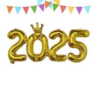 2025 Party Balloons, Balloons with Numbers 2025 - Foil Christmas Decoration,Balloons Numbers for Christmas New Year Graduation Party Decoration
