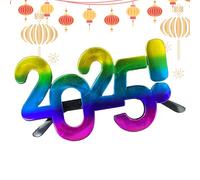 2025 Party Glasses - New Years Number Glasses | 2025 Photo Booth Props Eyeglasses Supplies | New Year's Photography Props | Funny Sunglasses for Festival Photo Graduation Accessory