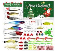 2025 Peche Advent Calendar for Men with 78 Pieces, 24 Day Christmas Advent Calendars, Lures and Fishing Kit Christmas Gift for Fisherman, Dad, Husband and Teen Boy (Green)
