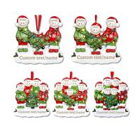 2025 Personalised Family Christmas Baubles - Custom Engraved Snowman Tree Decorations with Your Names, Festive Hanging Ornaments for Families of 2-6 (Family of 2)