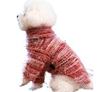 2025 Pet Sweater, Simple & Fashionable Dog Apparel for Spring Autumn, Yorkshire Terrier Chihuahua Cat Clothing(Burgundy,L)