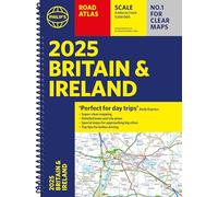 2025 Philip's Road Atlas Britain and Ireland – A4 Spiral Binding (Philip's Road Atlases)