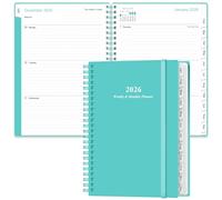 2025 Planner - A5 Weekly & Monthly Journal to Track Goals, January 2025 to December 2025, 6.4''x8.5'' Planner with Flexible Cover, Tabs, Inner Pocket, Teal