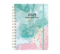 2025 Planner Academic Monthly and Weekly Calender Planner Jan. 2025 - Dec. 2025 A5 Planner with Flexible Cover Twin Wire Binding Planner with Monthly Tabs for Teacher & Easter Crafts (C, 16.5x21.5cm)