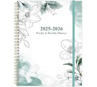 2025 Planner - January 2025 - December 2025, Weekly & Monthly Planner & Journal to Track Goals, 8.5" x 11", Blue Flower