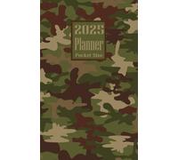 2025 Planner Pocket Size: Army Camo Camouflage themed Cover Daily Weekly Diary 12 Month Calendar Vision Mission Board Schedule Organizer Goals Appointment Notes